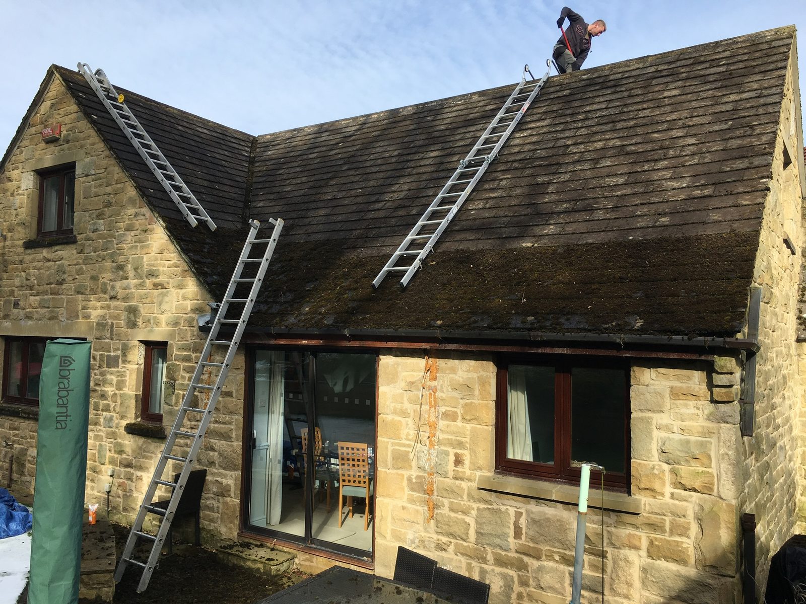 Roof prepared and cleaned ready for coating