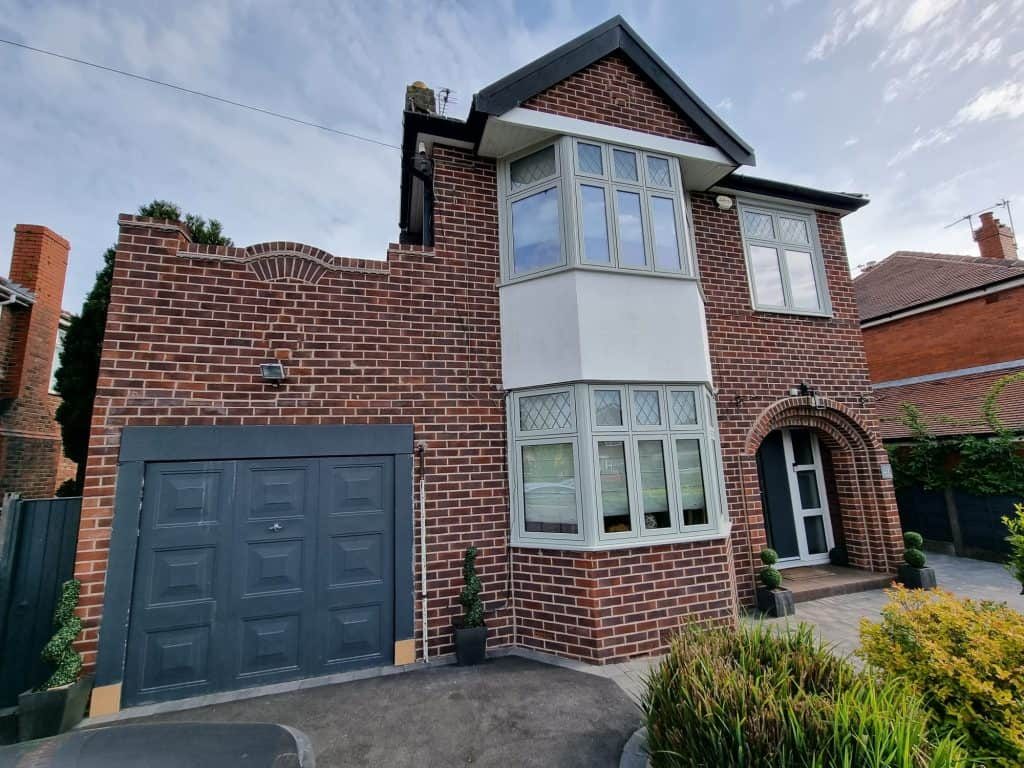 Restored brickwork after repointing on a British property